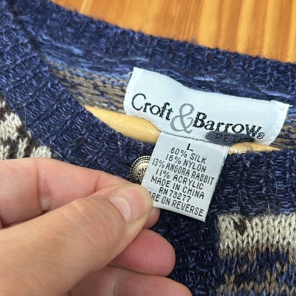 Croft and Barrow cozy button up sweater. Size large. - Picture 3 of 5